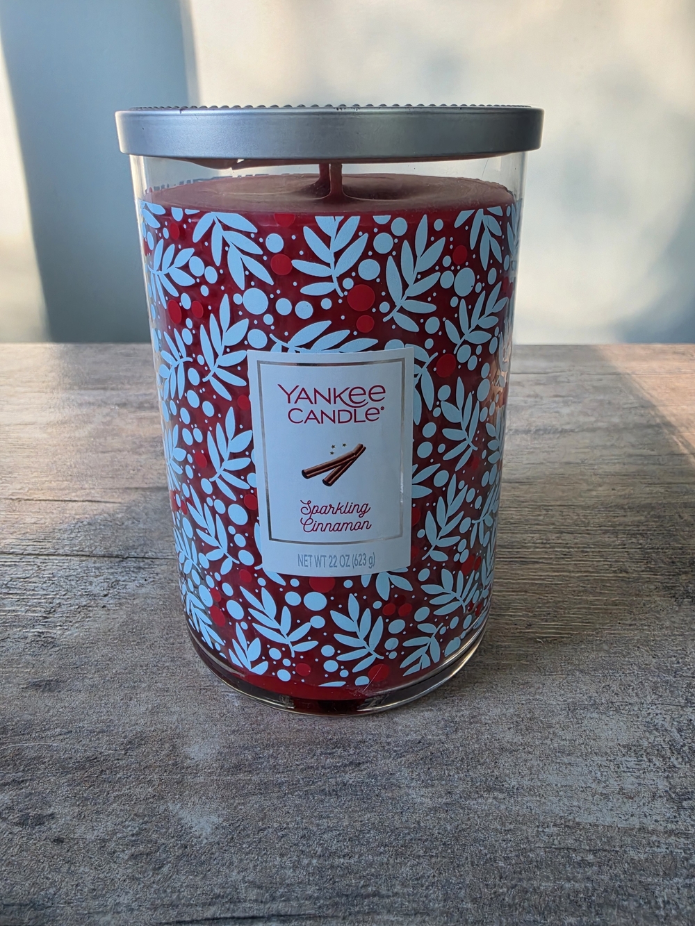 Yankee Candle Sparkling Cinnamon 2 Wick Large Candle Vintage Label